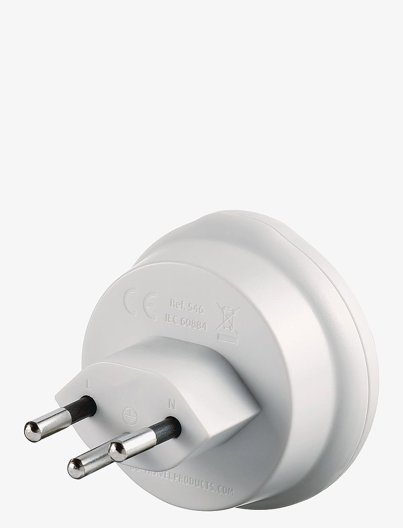 Go Travel - EU-Swiss/Italy Adaptor - teknologi- og praktisk tilbehør - white - 1