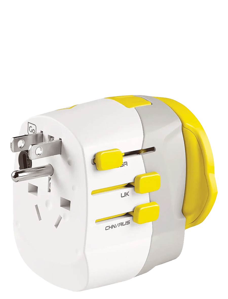 Go Travel - Worldwide adaptor + USB - funkcionāli piederumi - white - 0