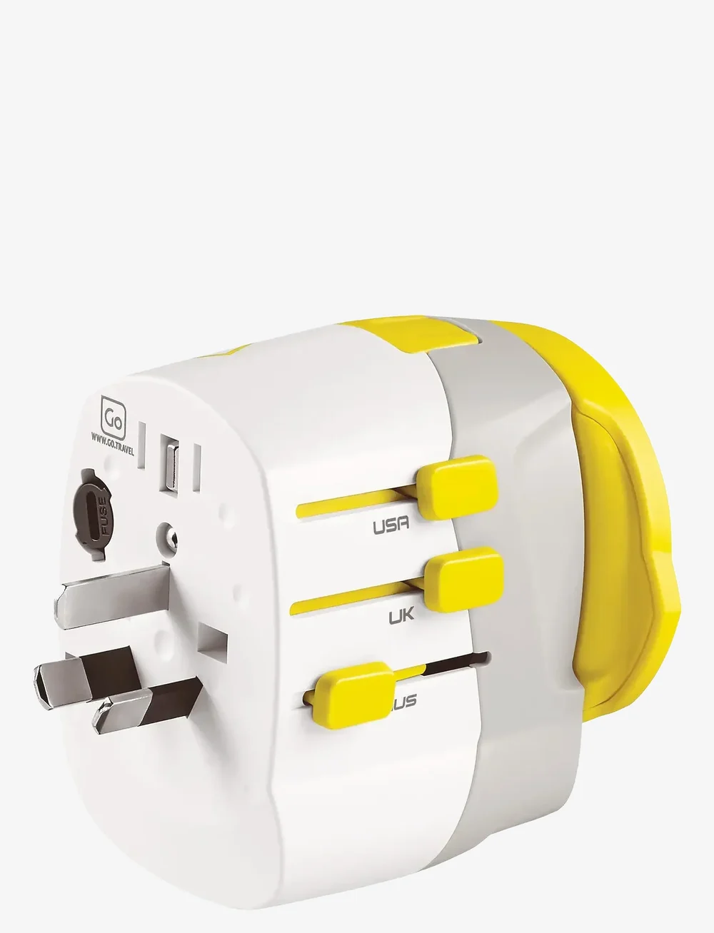 Go Travel - Worldwide adaptor + USB - shop efter anledning - white - 2