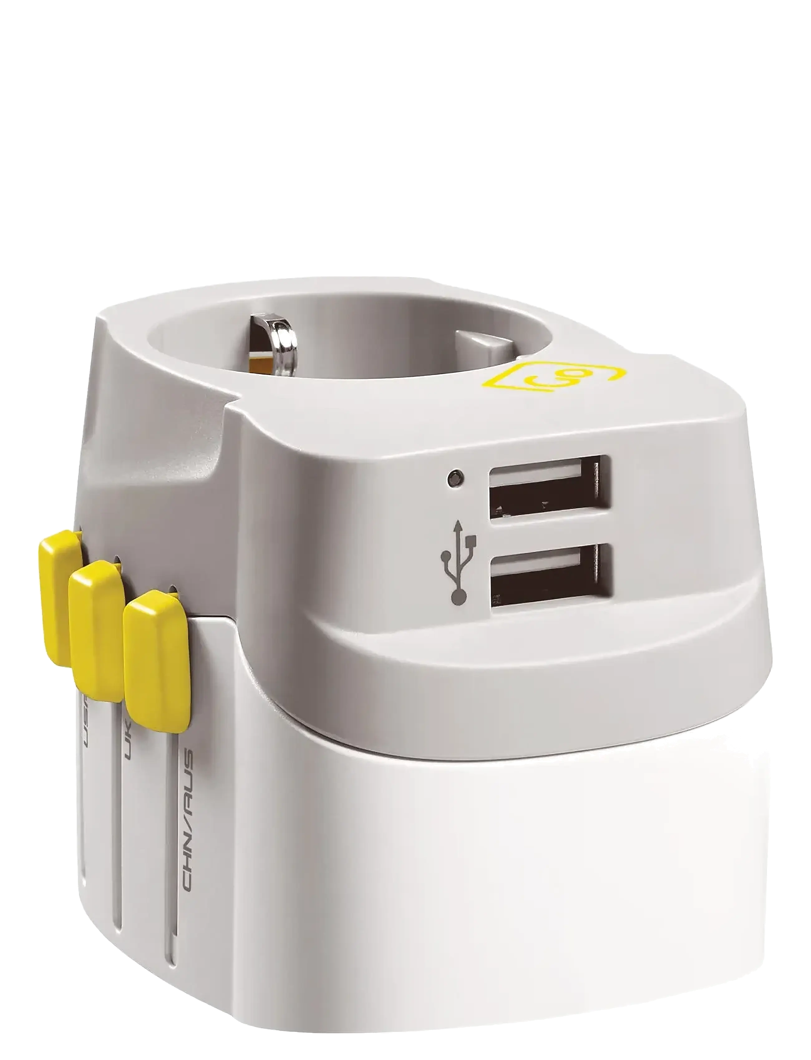 Go Travel - Worldwide adaptor + USB - funkcionāli piederumi - white - 3