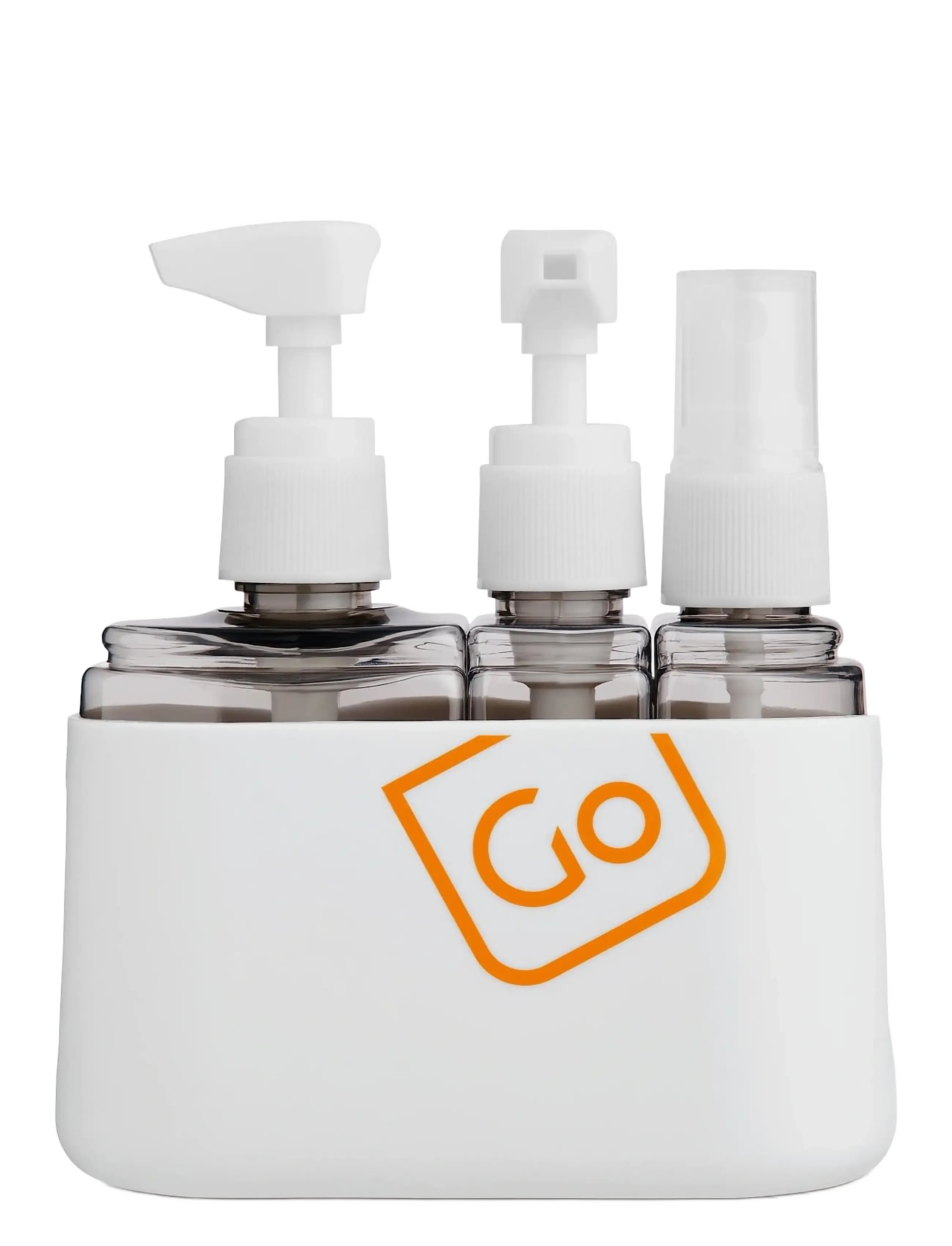 Go Travel Compact 3-In-1 Bottle Set, Kompakt 3-i-1 Rejseflaskesæt, Hvid, Str: ONE SIZE