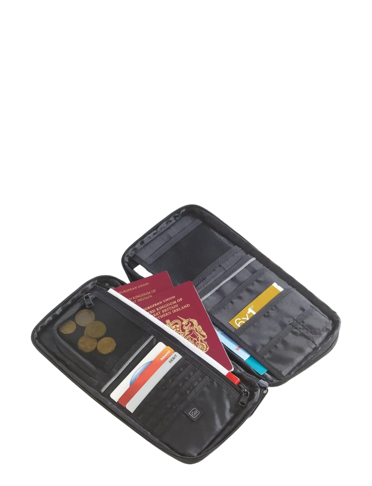 Go Travel RFID Organiser - Essentials - BLACK / black