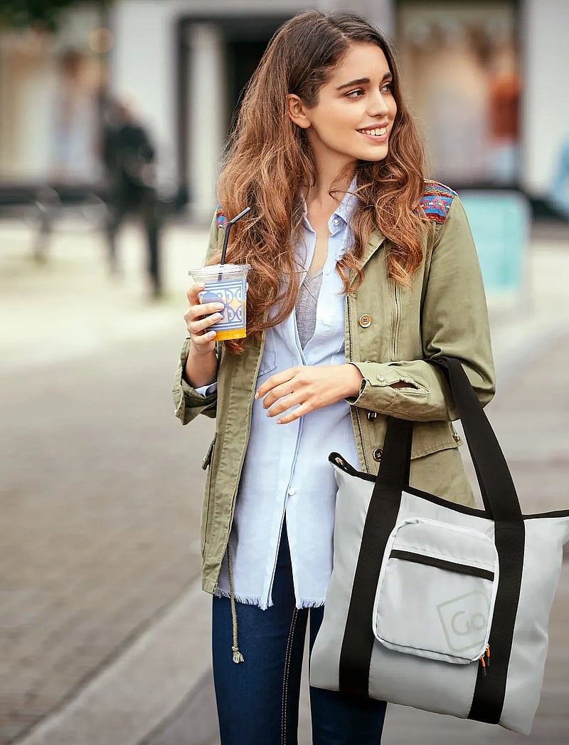 Go Travel - Lightweight Foldable Tote Bag rPET - tote-stiilis kotid - grey - 0