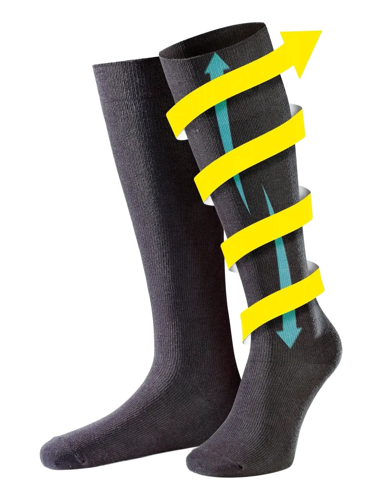 GO TRAVEL Flight Socken Schwarz (M) Schwarz - One Size - Damen