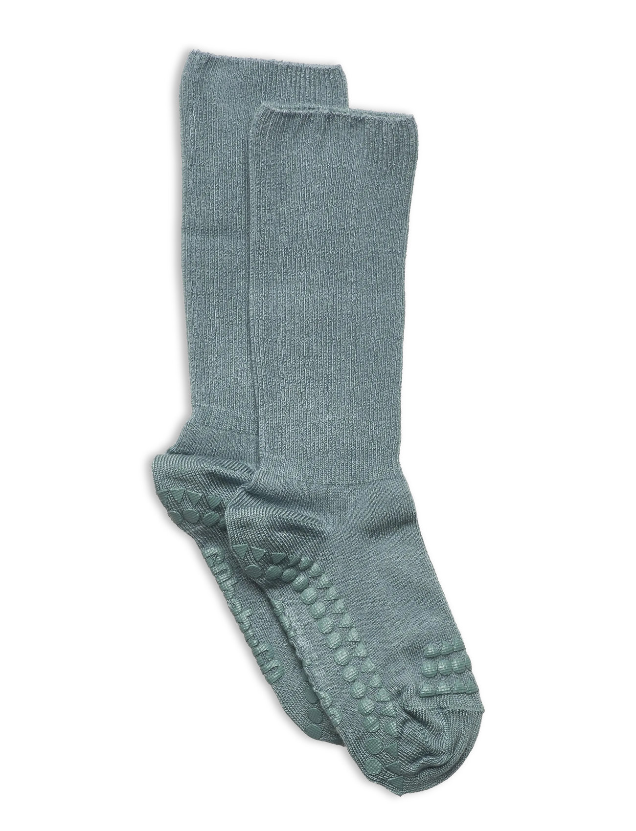 GObabyGO Bamboo Sokker Antislip Dusty Blue str. 3-4år