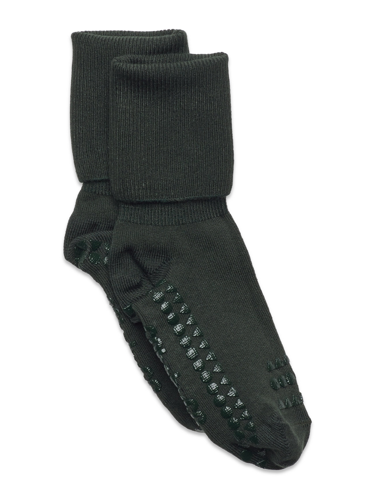 GObabyGO Bamboo Sokker Antislip Forrest Green str. 6-12 mdr