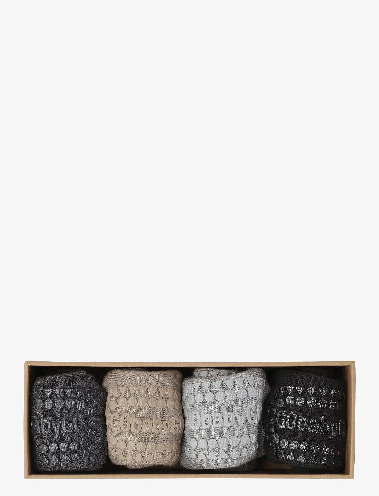 GoBabyGo - Combo Box - Bamboo, Cotton & Wool - grey melange, dark grey melange, black, sand - 0