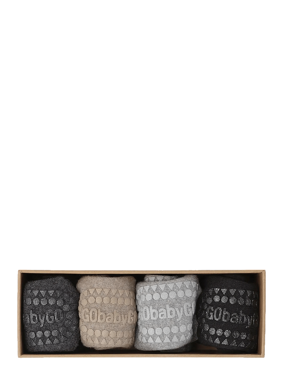 GoBabyGo - Combo Box - Bamboo, Cotton & Wool - grey melange, dark grey melange, black, sand - 0