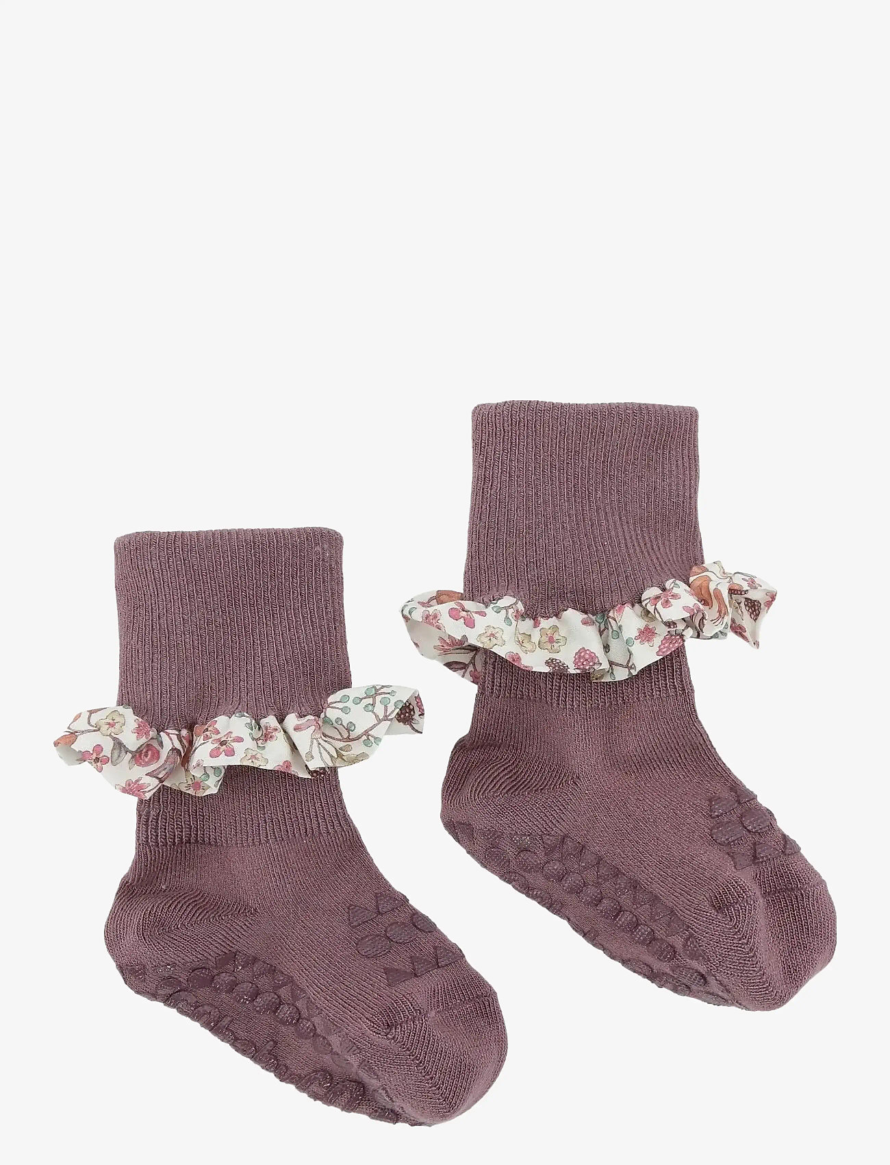 GoBabyGo - Non-slip socks - Bamboo / Liberty - non-slip socks - misty plum / donna leigh - 0