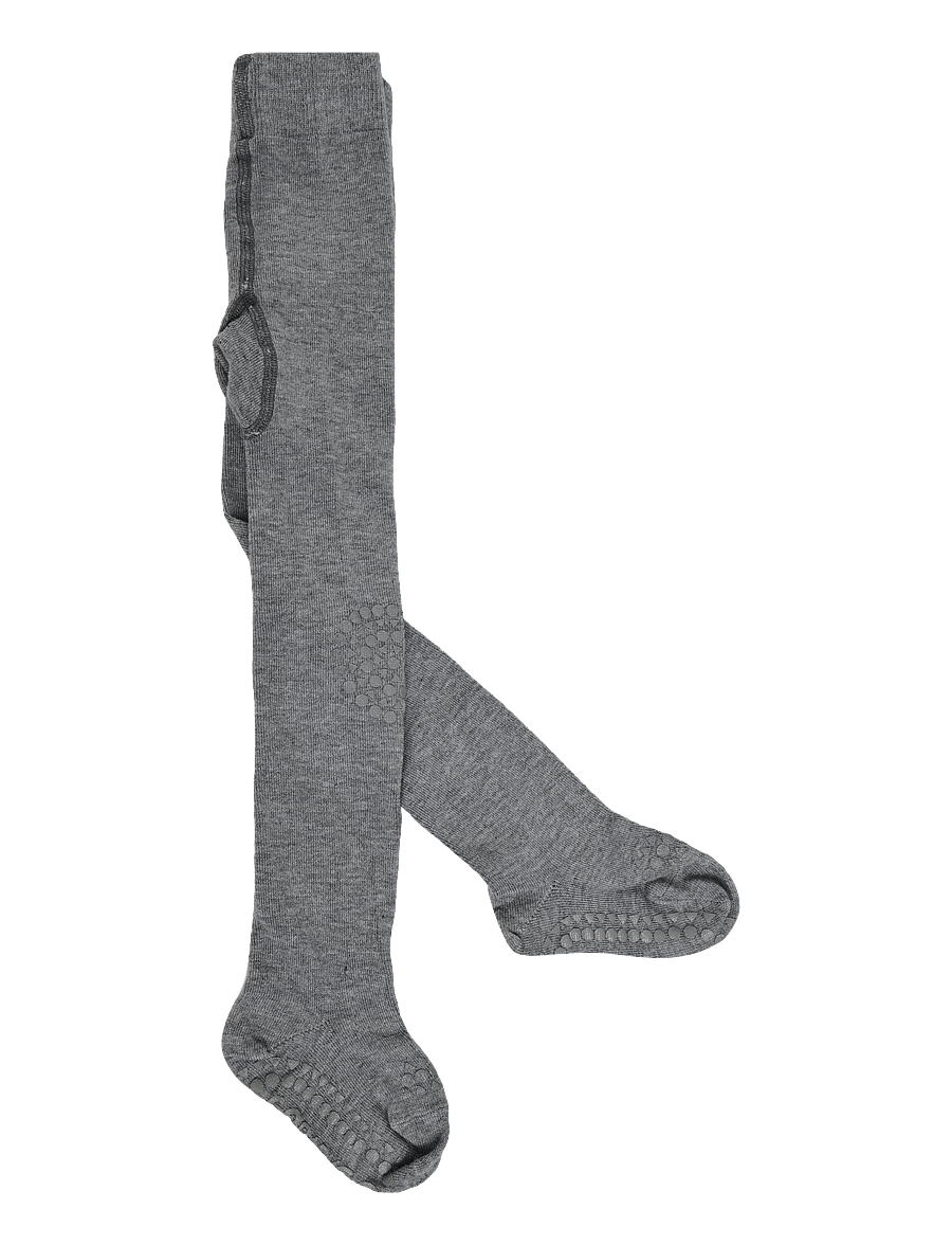 GoBabyGo - Crawling tights - cotton - strømpebukser - grey melange - 0