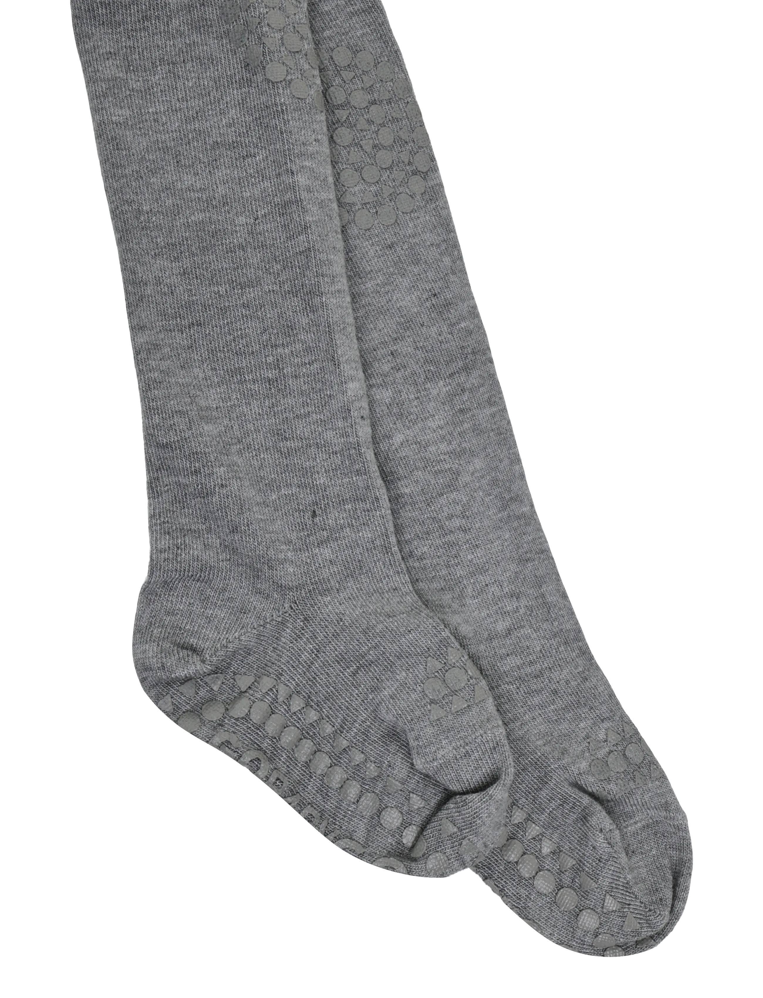 GoBabyGo - Crawling tights - cotton - strømpebukser - grey melange - 2