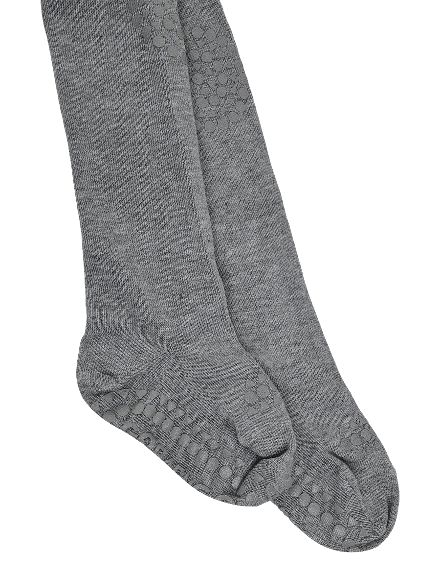 GoBabyGo - Crawling tights - cotton - strømpebukser - grey melange - 2