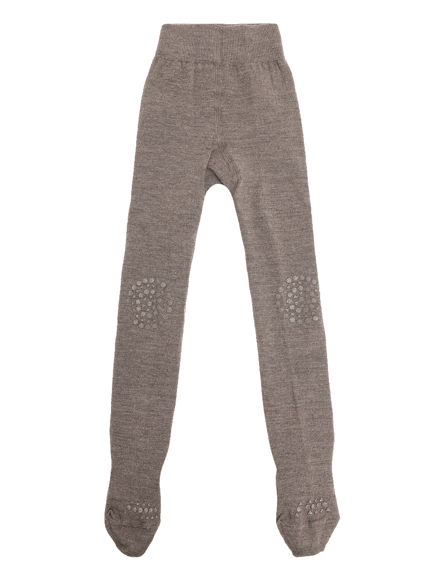 GoBabyGo - Crawling tights - merino wool - sukkpüksid - brown melange - 0