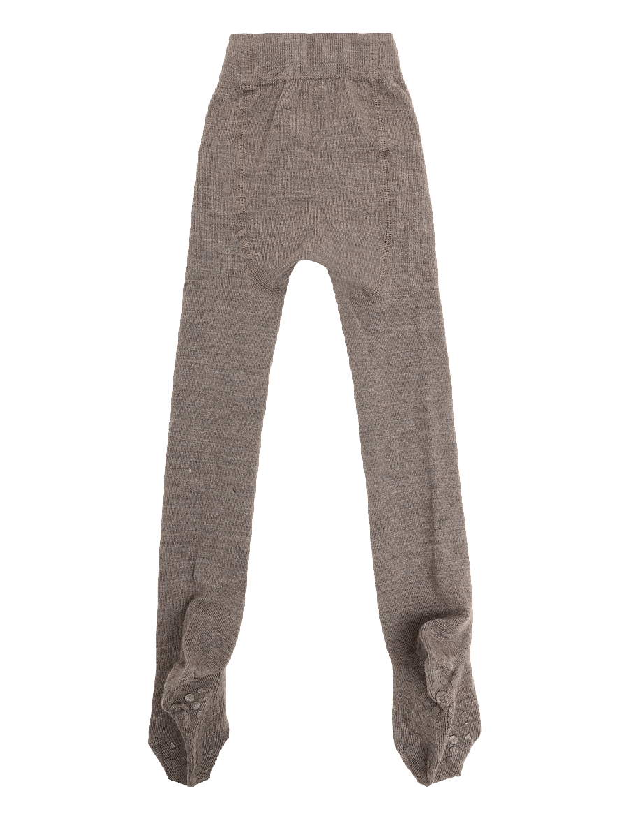 GoBabyGo - Crawling tights - merino wool - sukkpüksid - brown melange - 2
