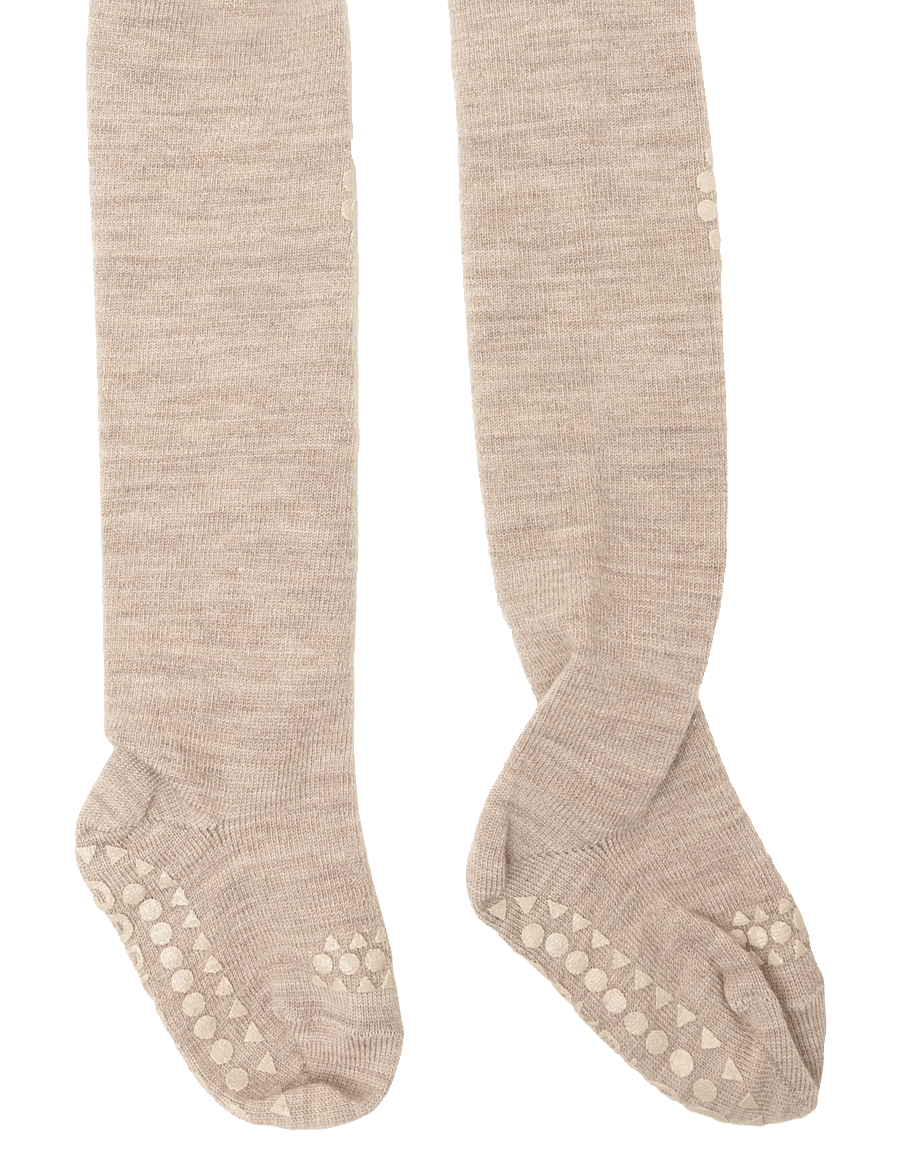 GoBabyGo - Crawling tights - merino wool - strømpebukser - sand - 2