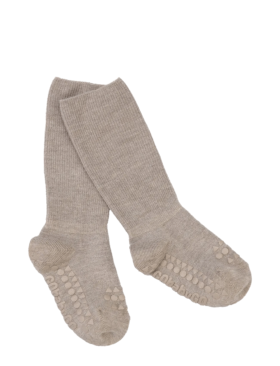 GoBabyGo - Non-Slip socks viscose-bamboo - libisemisvastased sokid - sand - 1