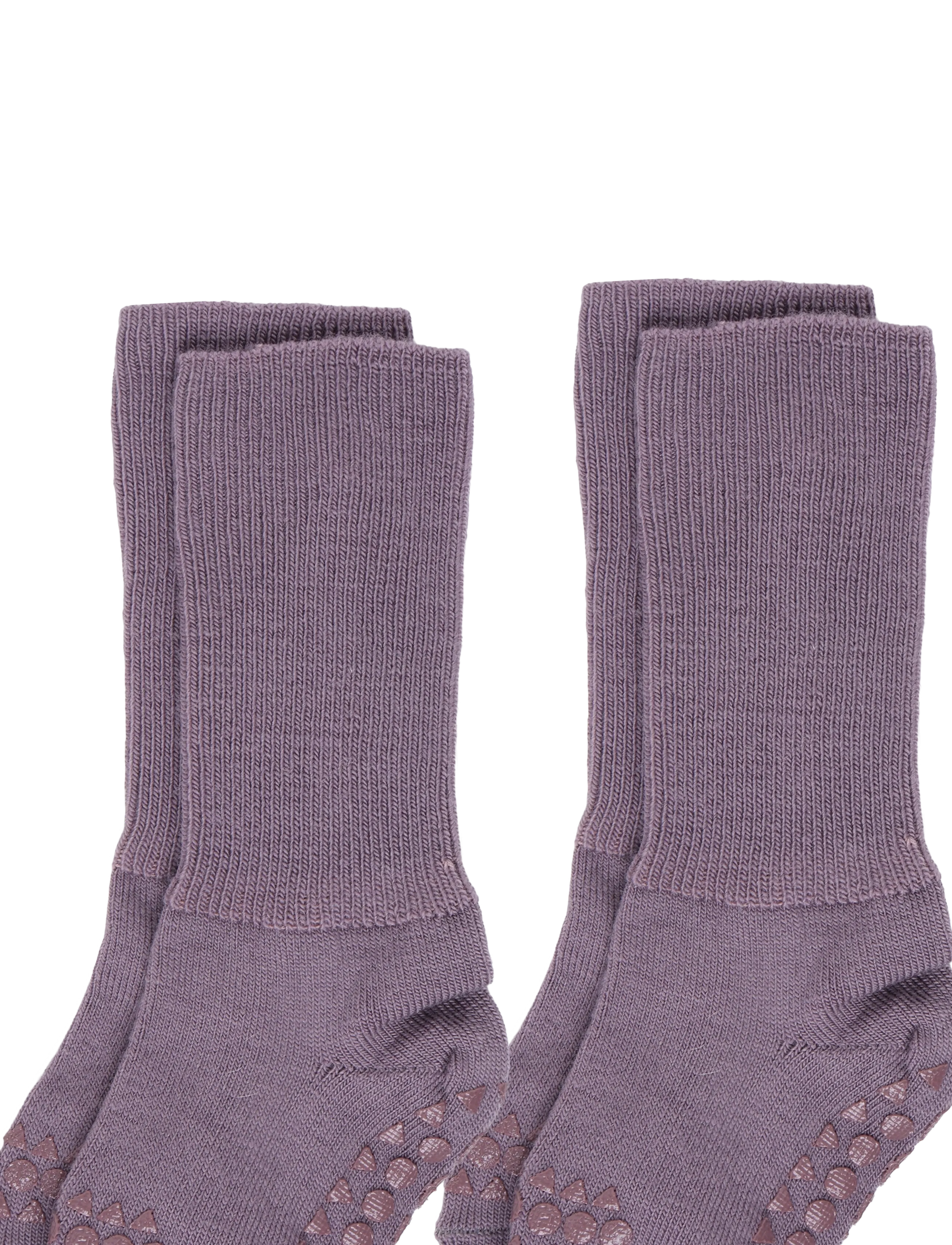 GoBabyGo - Non-Slip socks - merino wool - skridsikre sokker - dark purple dove - 2