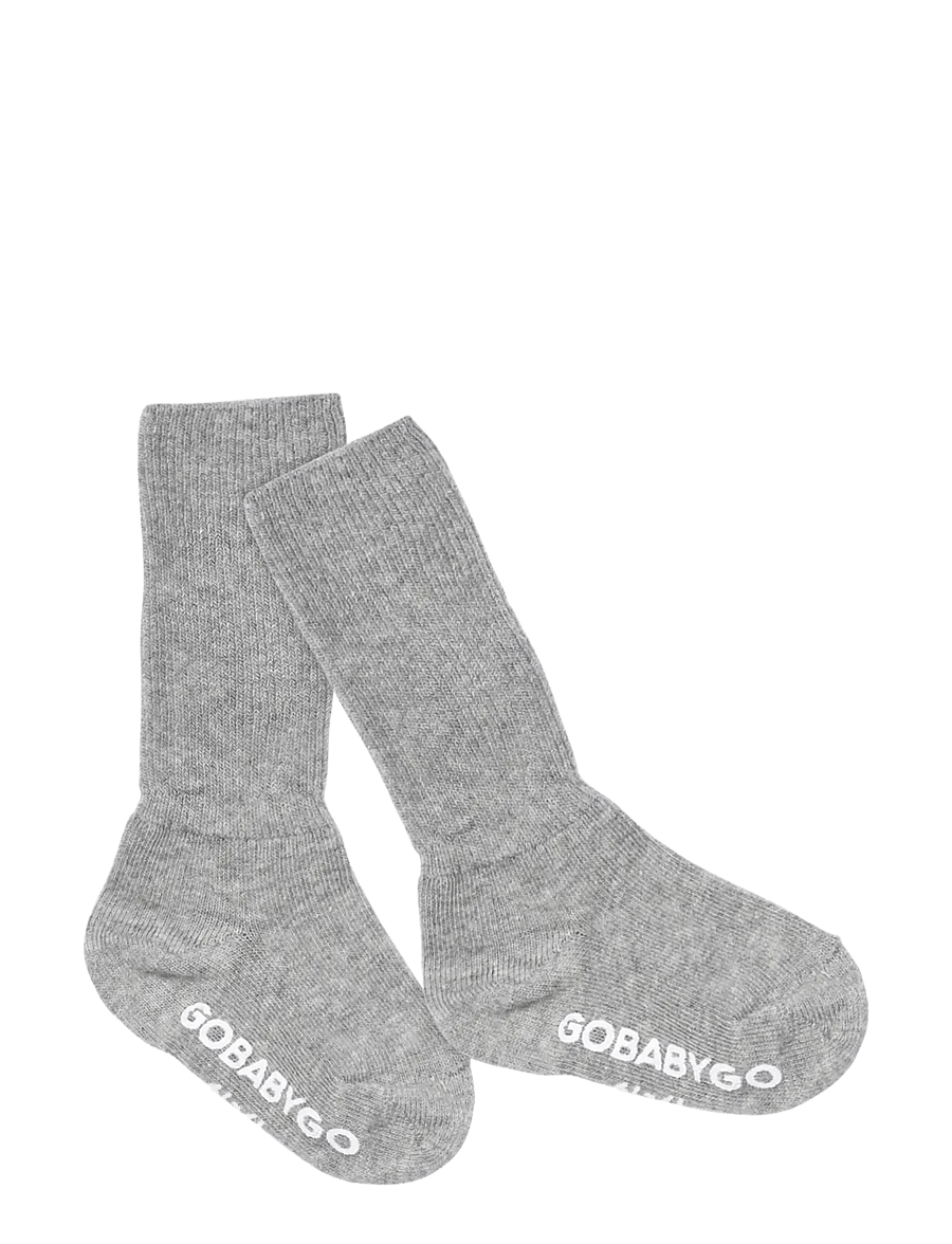GoBabyGo - Non-Slip socks- cotton - libisemisvastased sokid - grey melange - 1