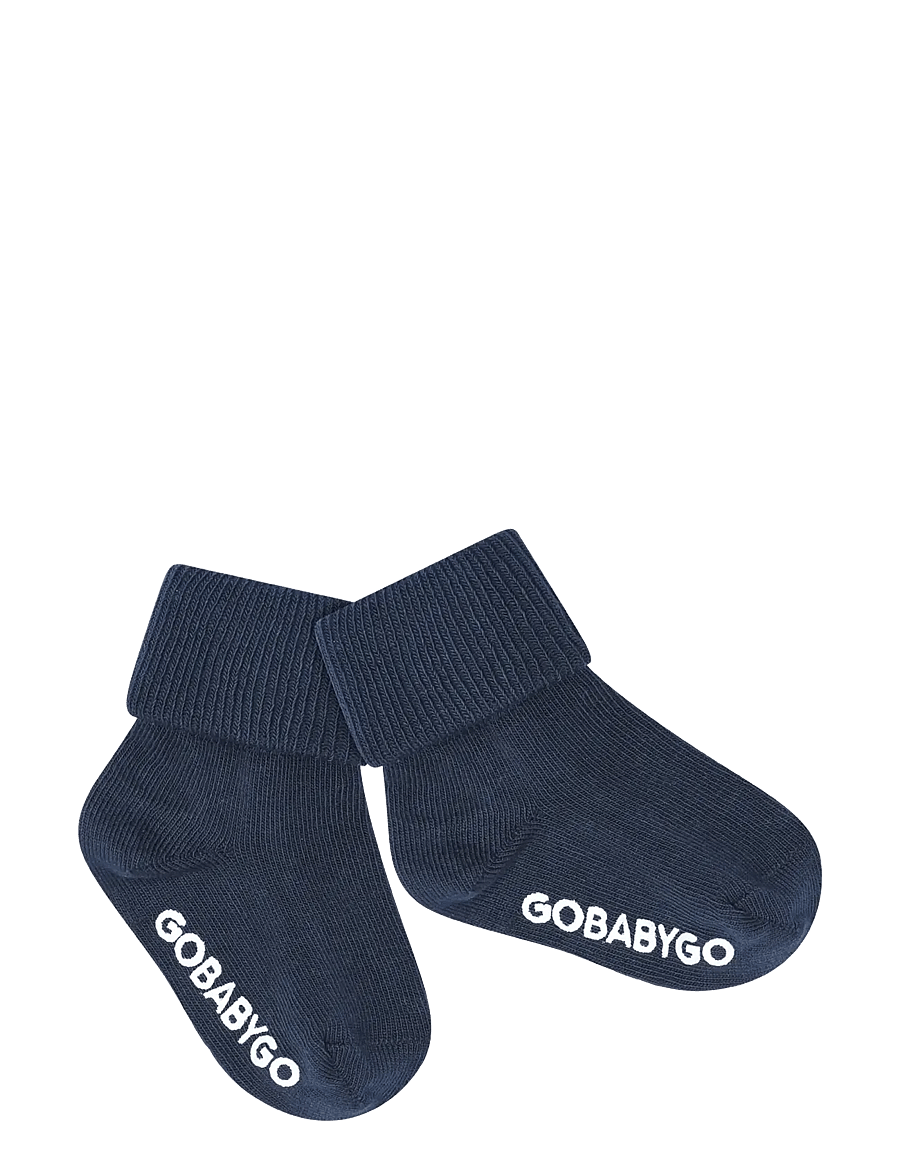 GoBabyGo - Non-Slip socks- cotton - libisemisvastased sokid - navy blue - 0