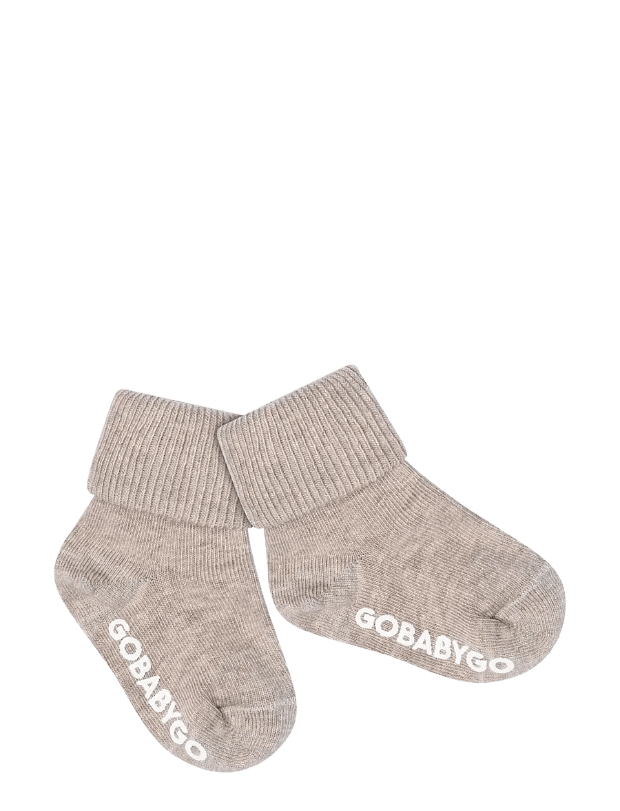 GoBabyGo - Non-Slip socks- cotton - libisemisvastased sokid - sand - 0