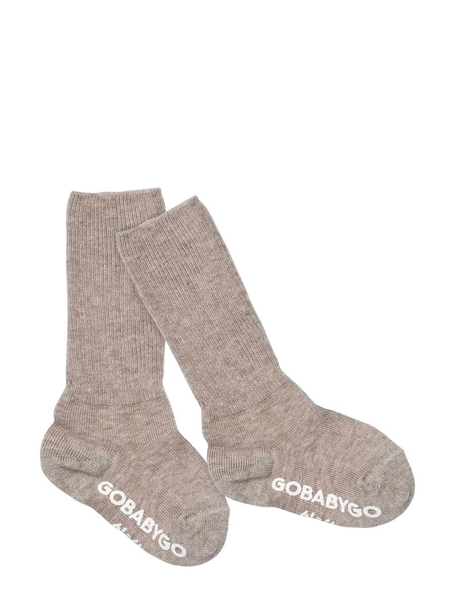 GoBabyGo - Non-Slip socks- cotton - libisemisvastased sokid - sand - 1