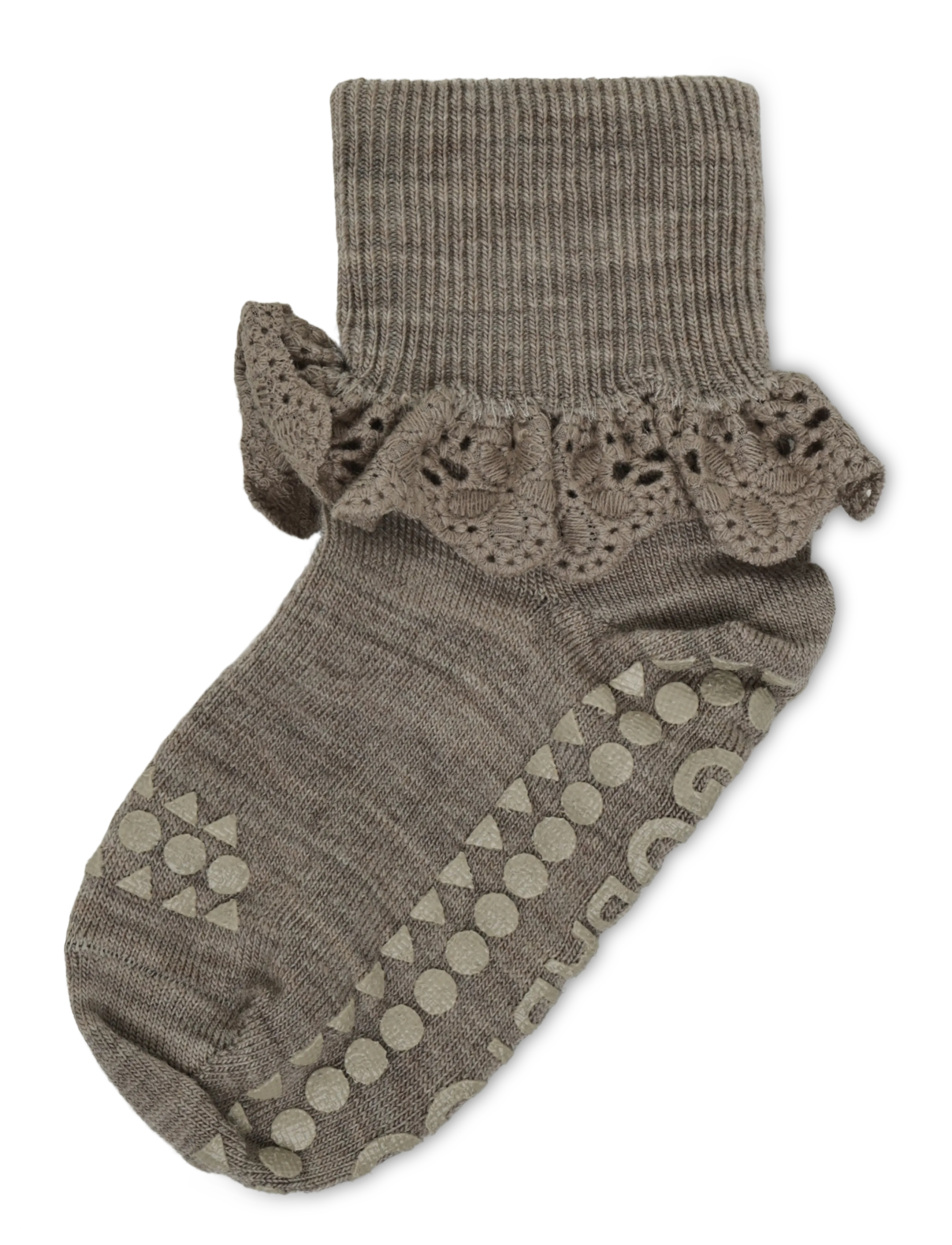 GoBabyGo Non-Slip - merino wool lace - Kläder - LIGHT BROWN MELANGE / beige