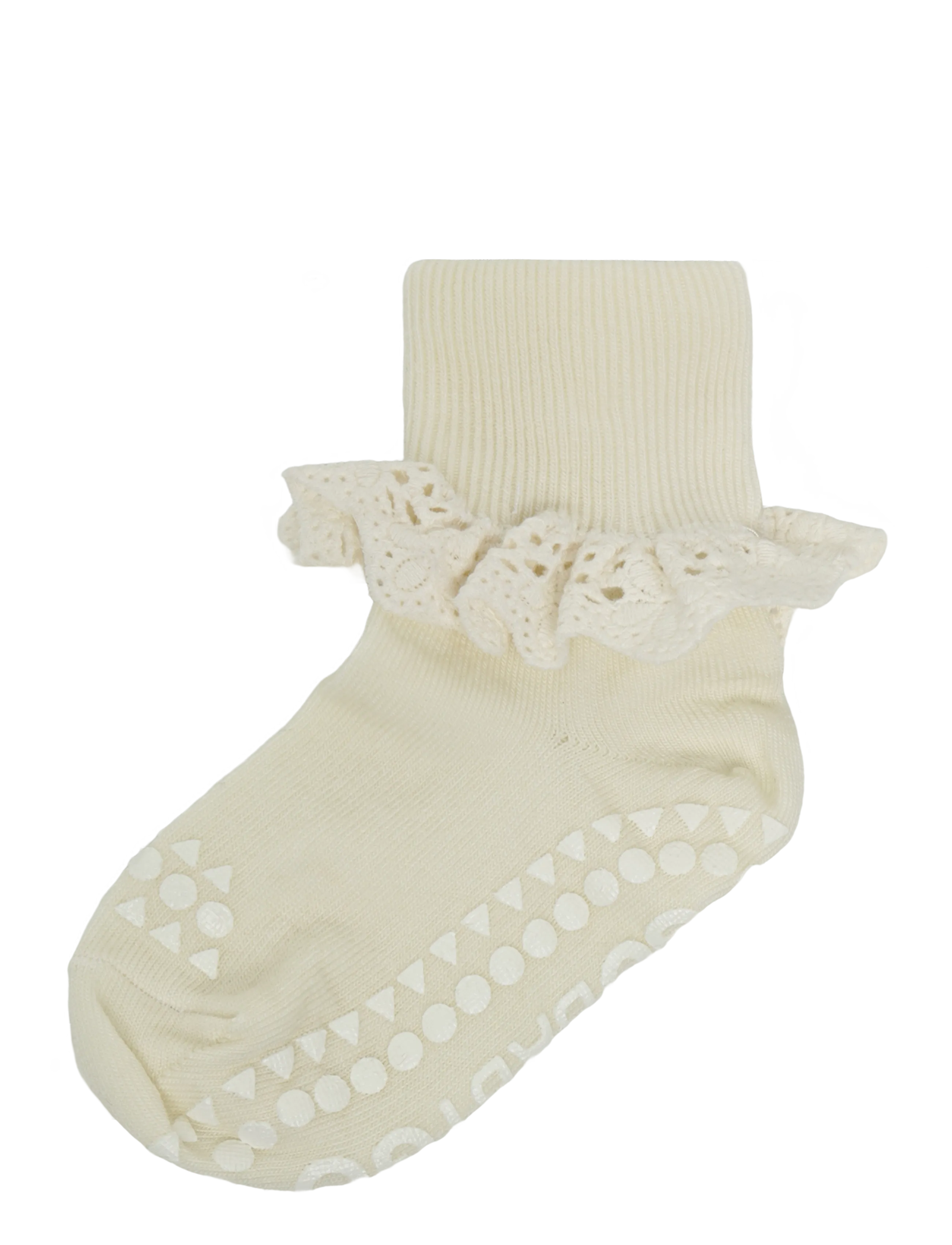 GoBabyGo Non-Slip - merino wool lace - Kleidung - SNOW WHITE / white