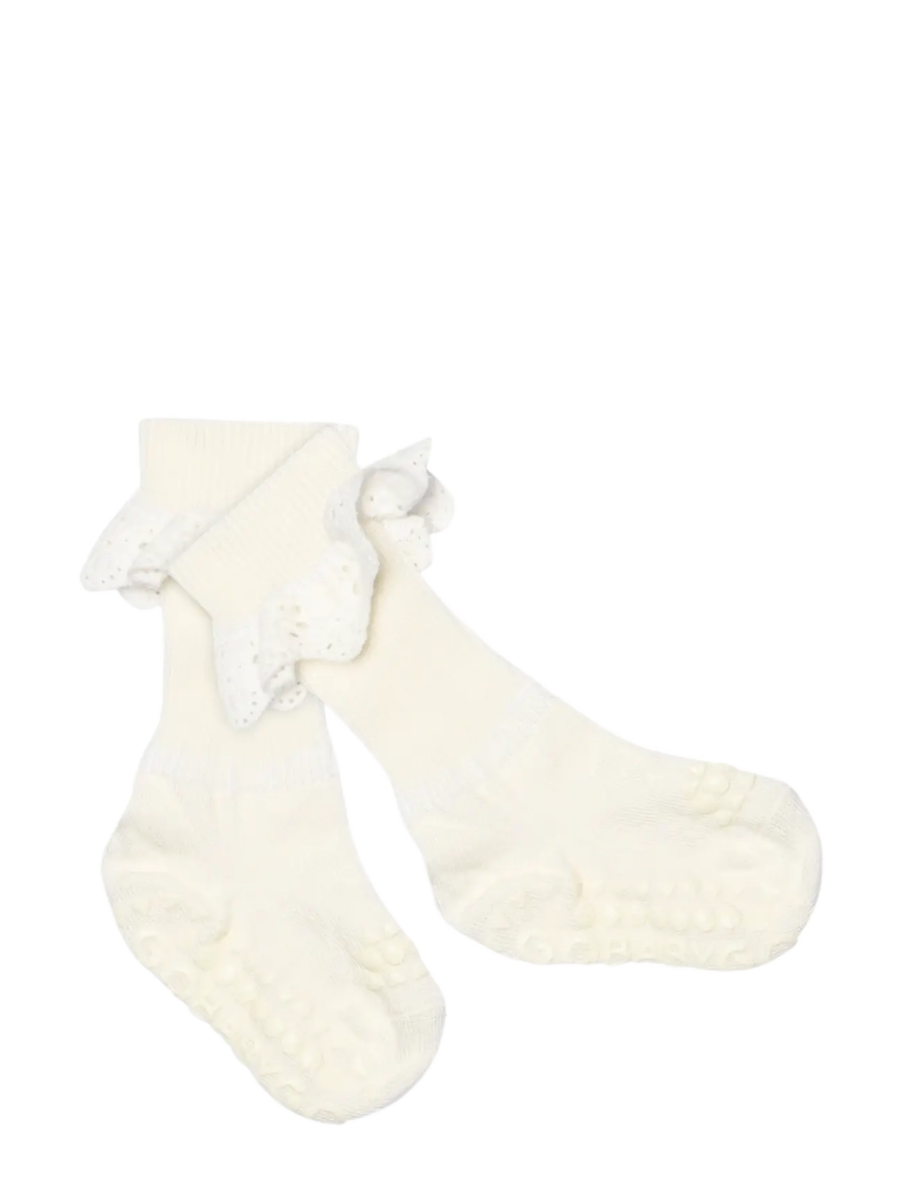 GoBabyGo Non-Slip - viscose-bamboo lace - Libisemisvastased sokid - SNOW WHITE / white