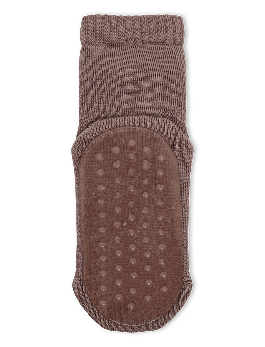 GoBabyGo - Wool socks - anti-slip - neslystančios kojinės - woodrose - 1