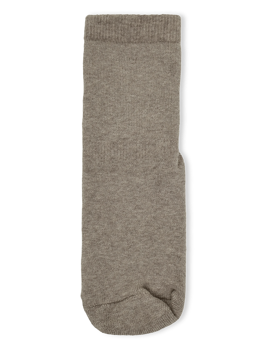 GoBabyGo - Cotton socks - anti-slip - skridsikre sokker - light brown melange - 0