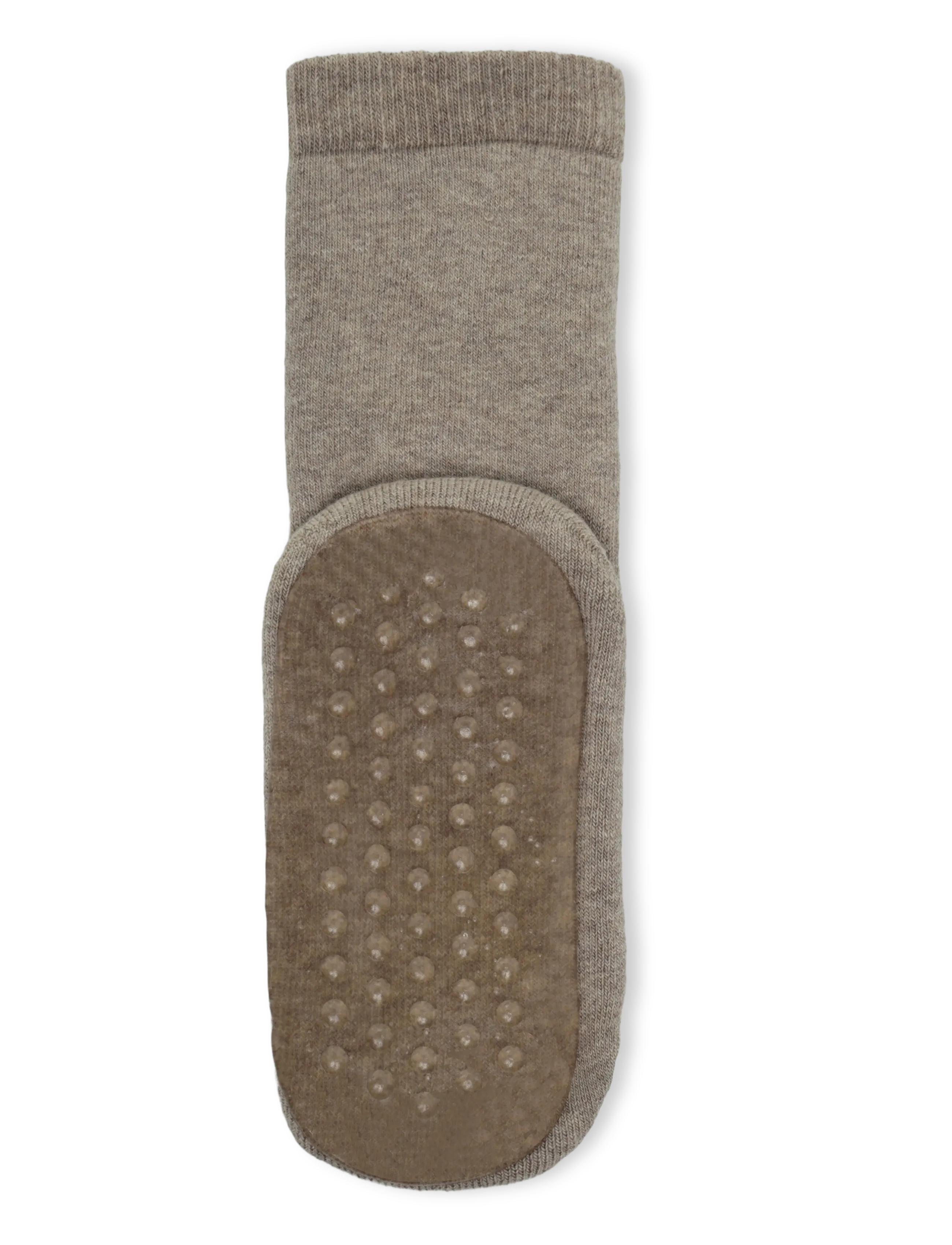 GoBabyGo - Cotton socks - anti-slip - skridsikre sokker - light brown melange - 1