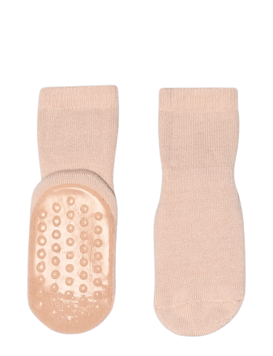 GoBabyGo - Cotton socks - anti-slip - libisemisvastased sokid - rose dust - 0