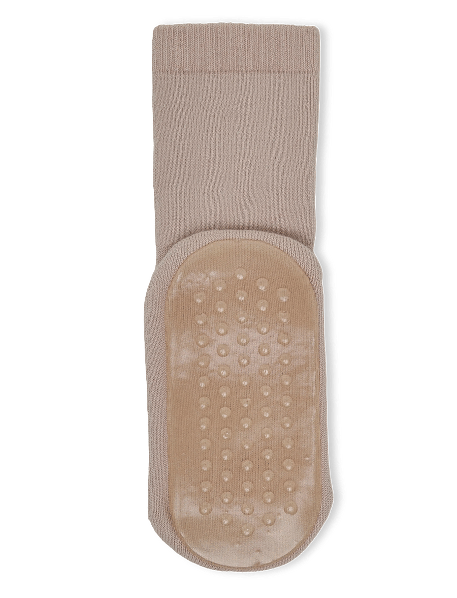 GoBabyGo - Cotton socks - anti-slip - neslīdošas zeķes - rose dust - 1