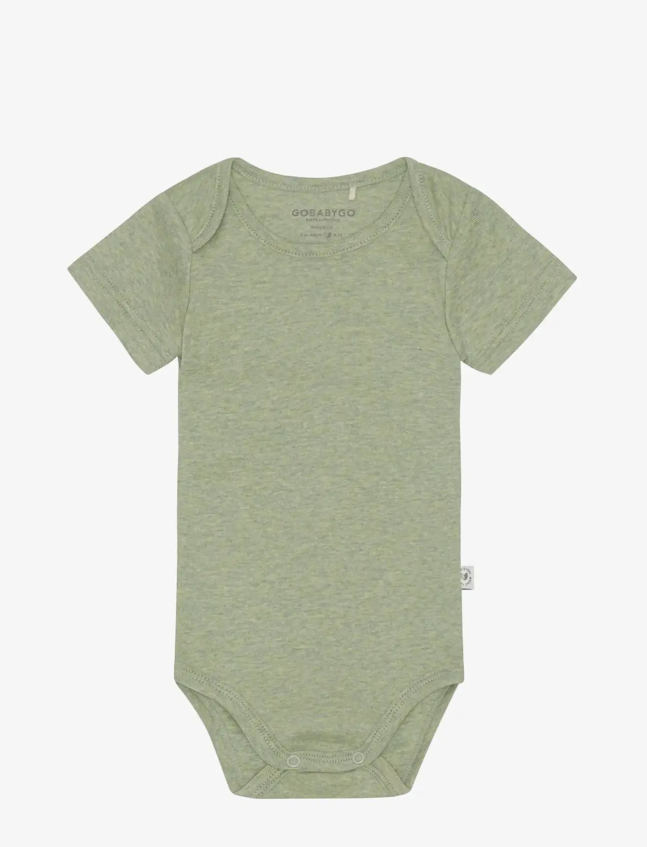 GoBabyGo - Hazel Body Short Sleeve - kurzärmelige bodys - leaf - 0