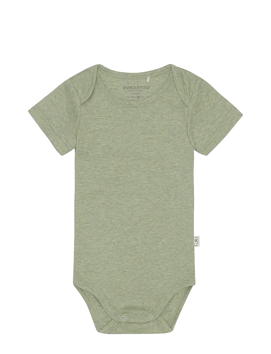 GoBabyGo - Hazel Body Short Sleeve - kurzärmelige bodys - leaf - 1