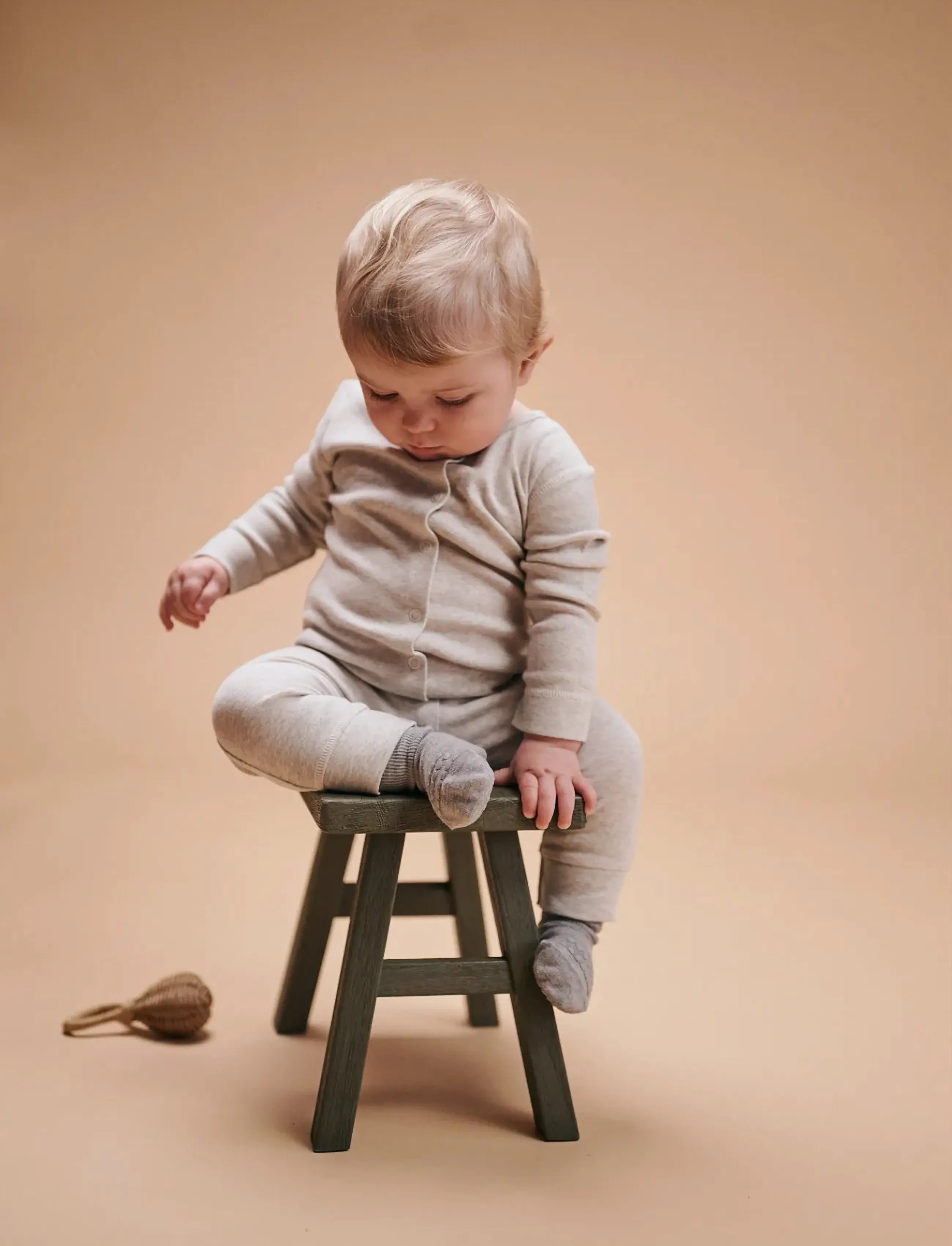 GoBabyGo Oak Onesie, 74, Beige, Bodysuits > Langærmede Bodysuits, Børn