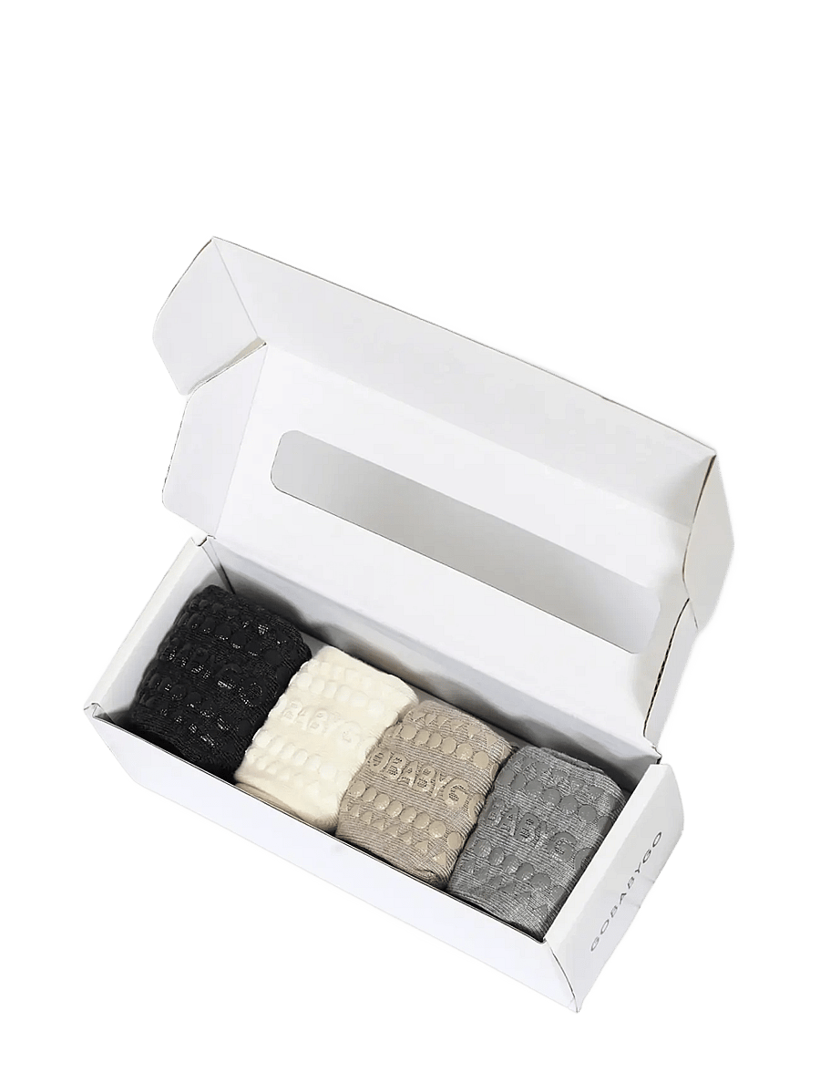 GoBabyGo - Combo box - viscose-bamboo - libisemisvastased sokid - grey/sand/off-white/grey - 0