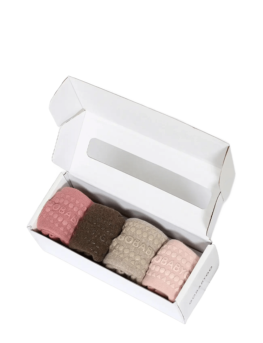 GoBabyGo - Combo box - cotton - libisemisvastased sokid - ash rose/choco/sand/soft pink - 0