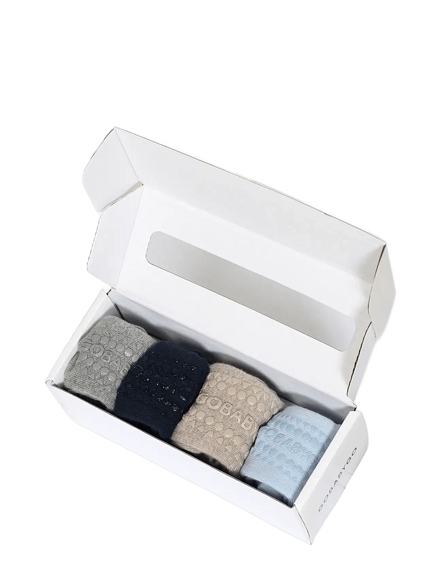 GoBabyGo - Combo box - cotton - libisemisvastased sokid - grey/navy blue/sand/sky blue - 0