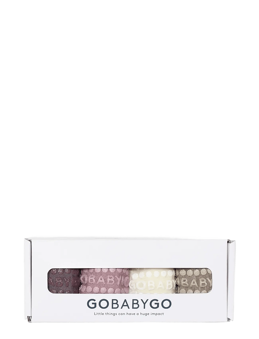 GoBabyGo - Combo box - Merino Wool - anti-rutsch socken - purple/ rose/ snow/ sand - 1