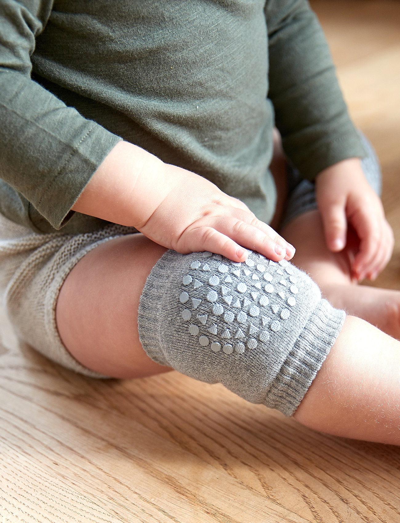 GoBabyGo - Crawling kneepads - anti-rutsch socken - grey melange - 4