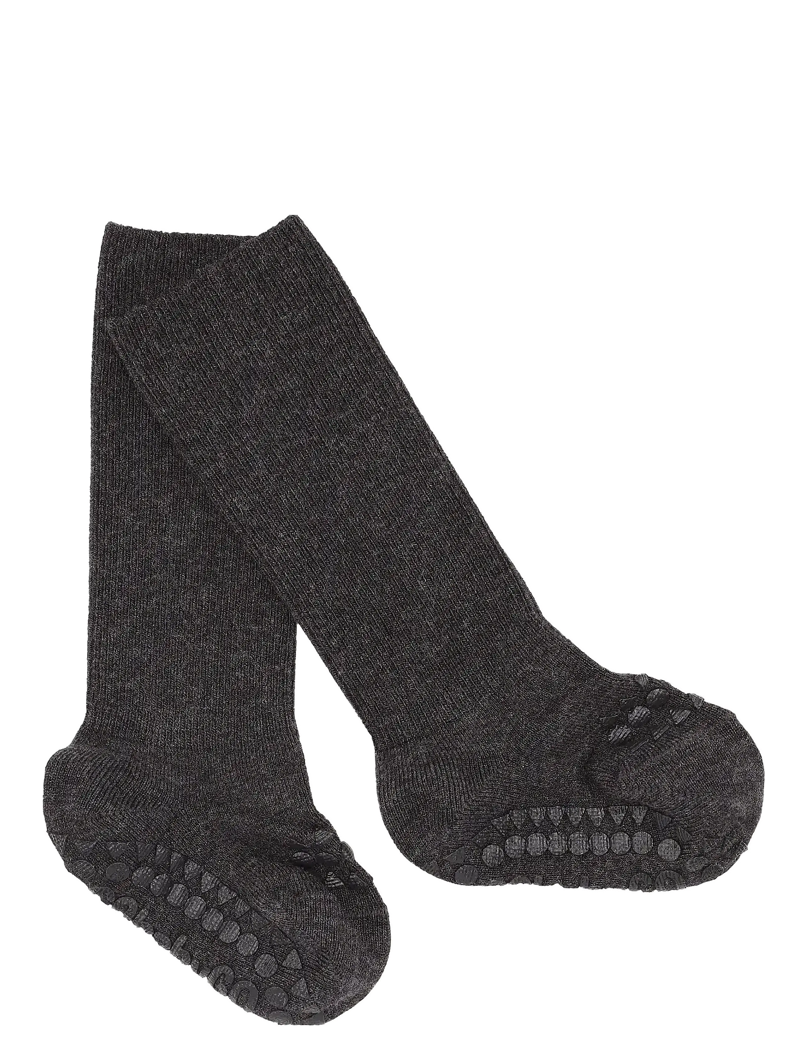GoBabyGo Non-slip socks - Bamboo - Strømper & Strømpebukser - DARK GREY MéLANGE / grey