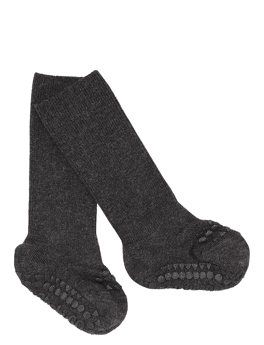 GoBabyGo - Non-slip socks - Bamboo - anti-rutsch socken - dark grey mélange - 1