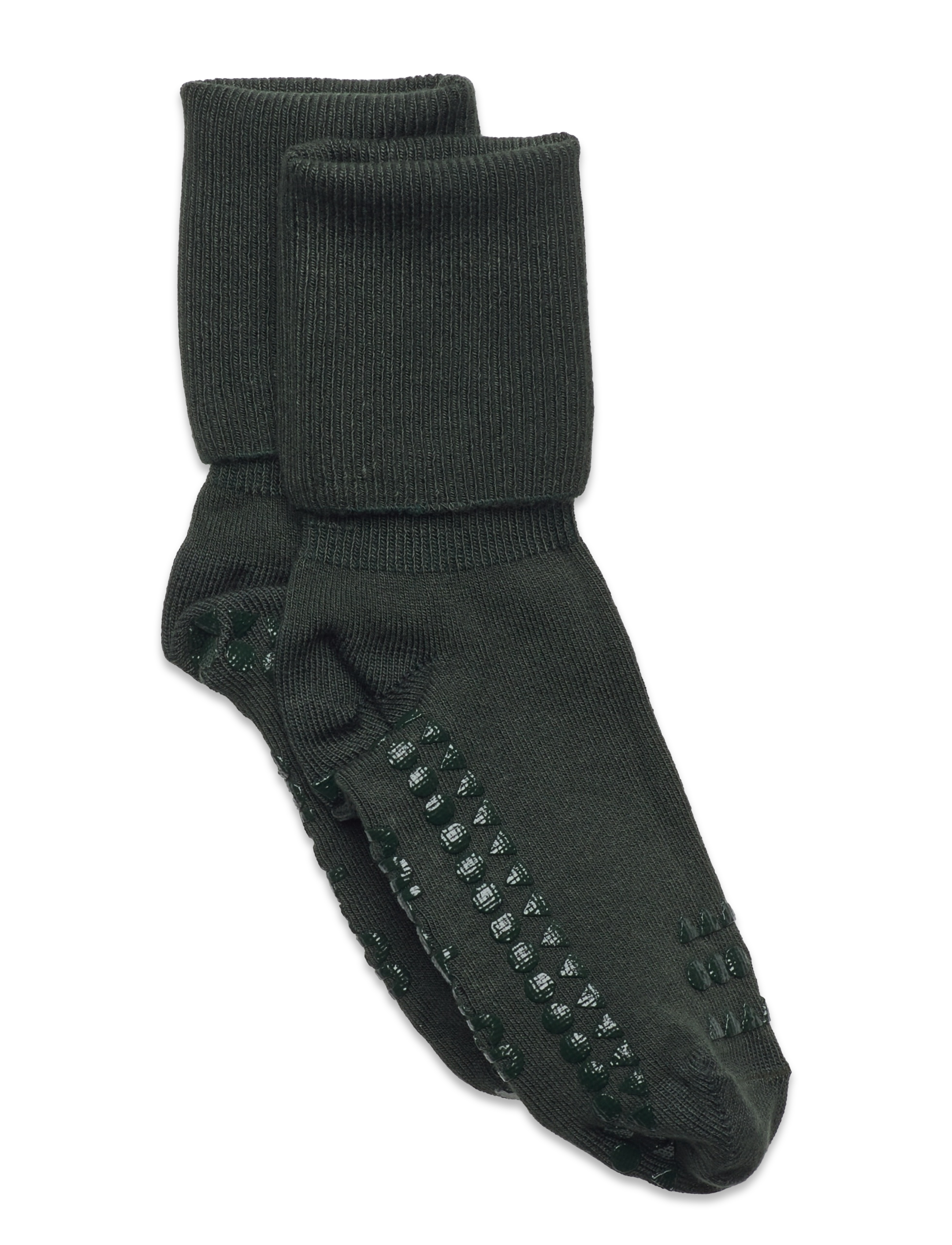 GObabyGO Bamboo Sokker Antislip Forrest Green str. 6-12 mdr