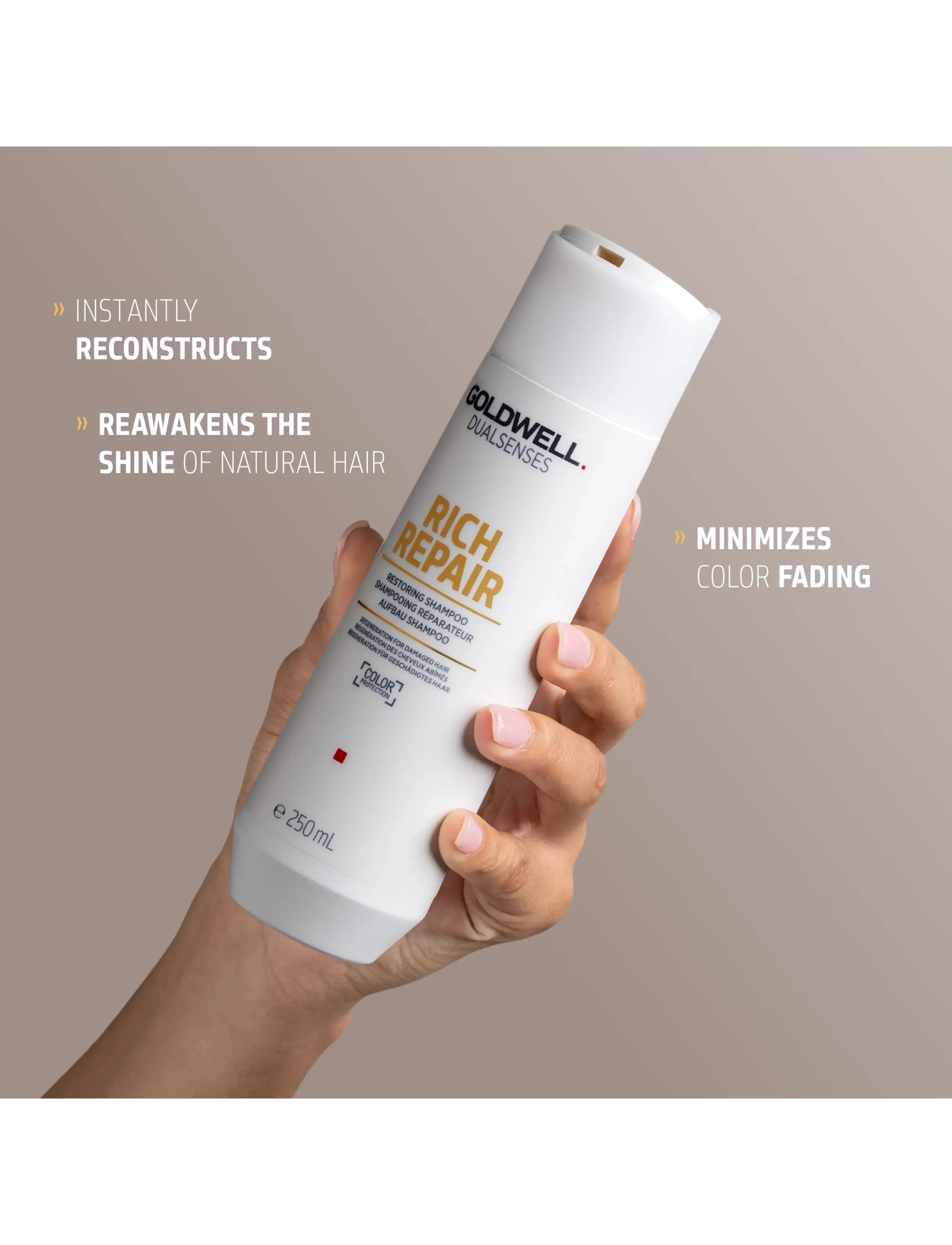 Goldwell - Goldwell Dualsenses Rich Repair Restoring Shampoo 250 ml - clear - 1