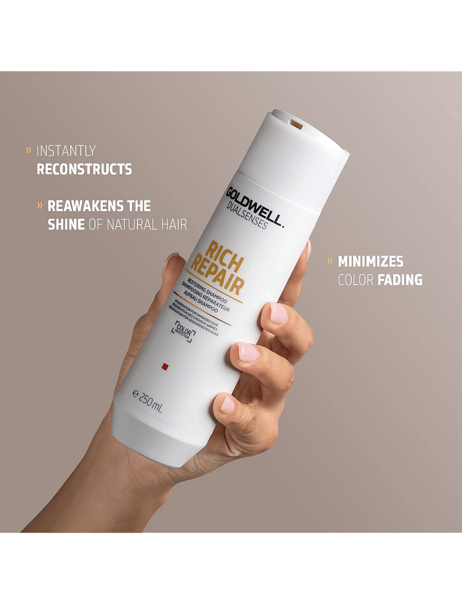 Goldwell - Goldwell Dualsenses Rich Repair Restoring Shampoo 250 ml - Šampoon - clear - 1