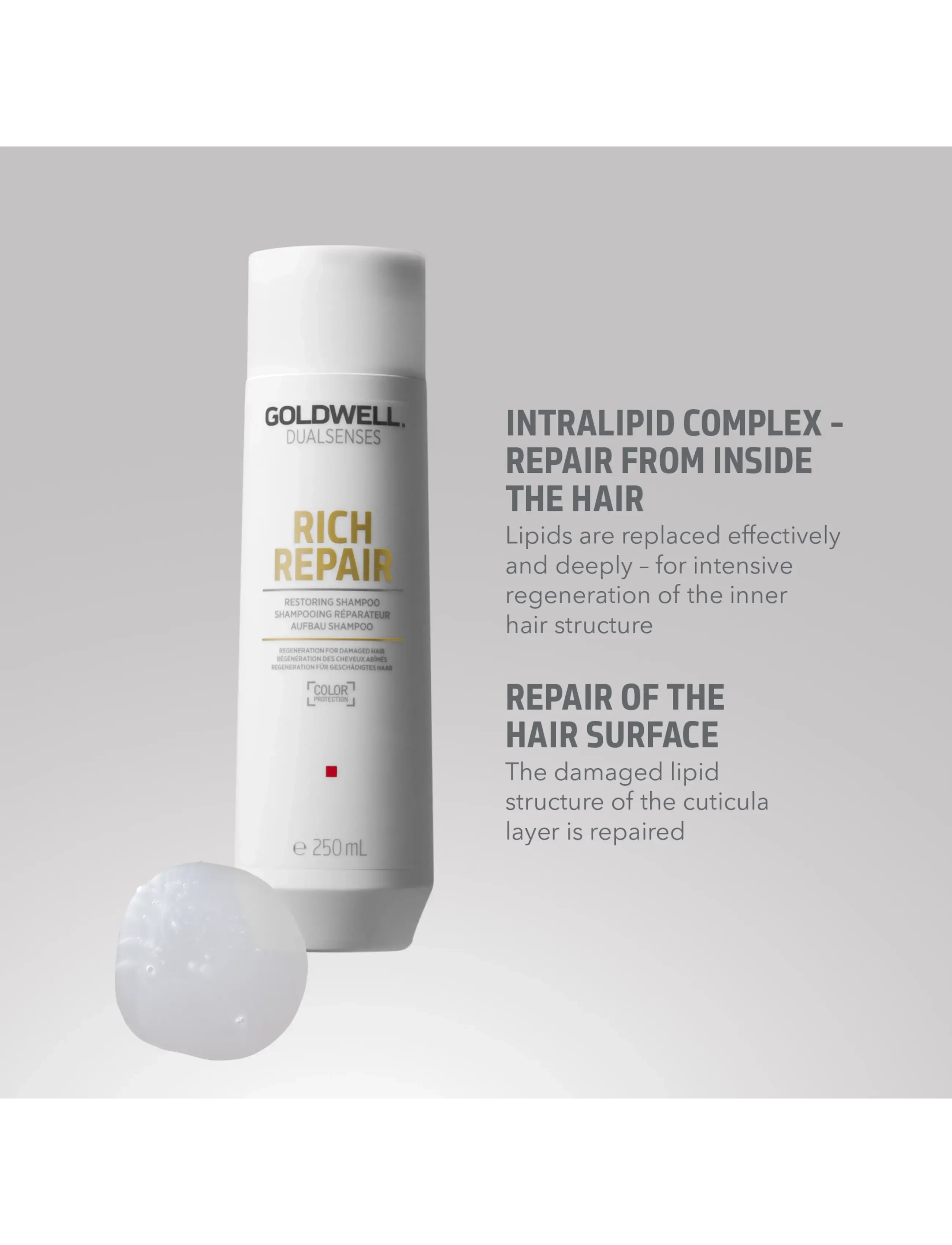 Goldwell - Goldwell Dualsenses Rich Repair Restoring Shampoo 250 ml - clear - 2