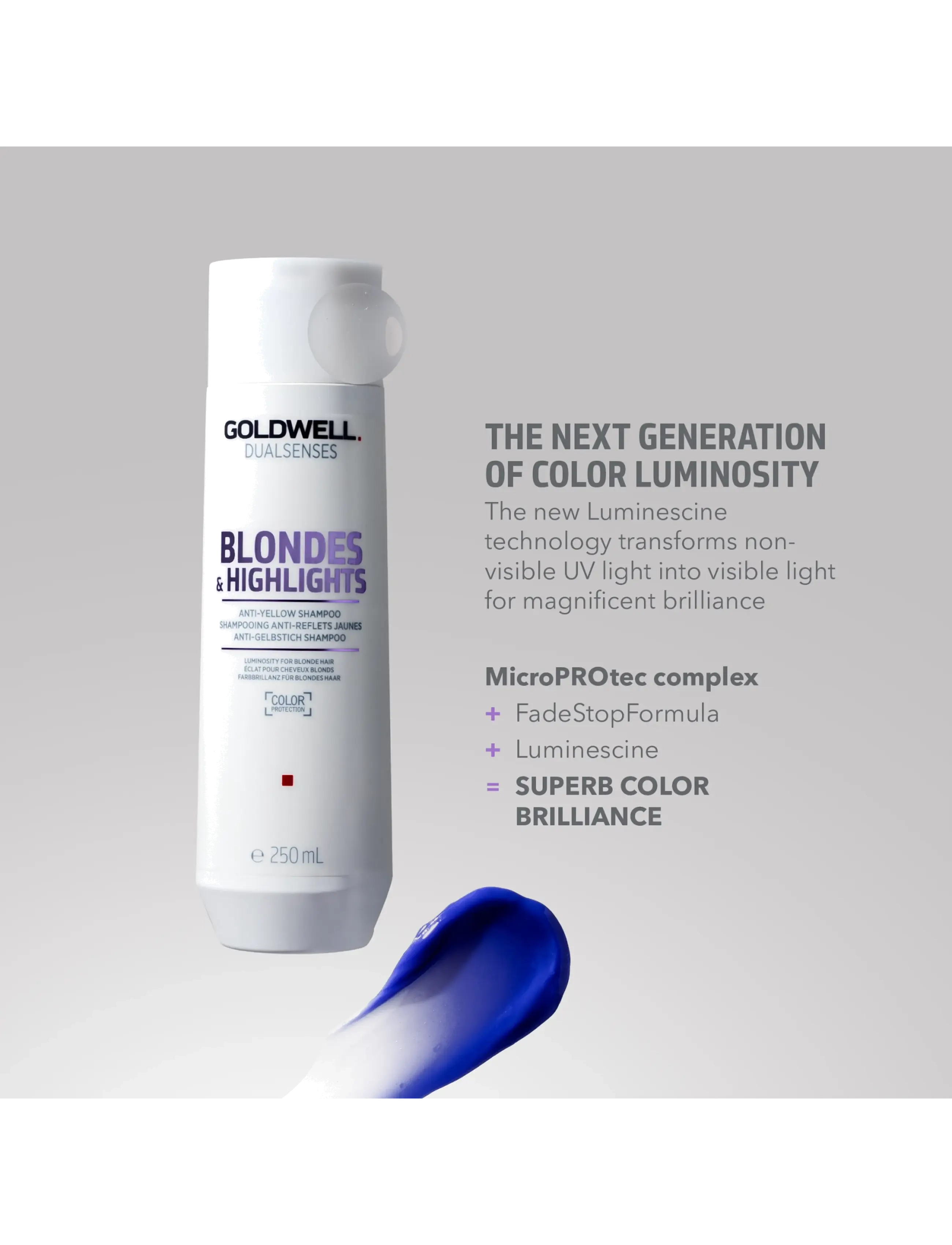 Goldwell - Goldwell Dualsenses Blonde & Highlights Anti-Yellow Shampoo 250 ml - silvershampoo - coloured - 2