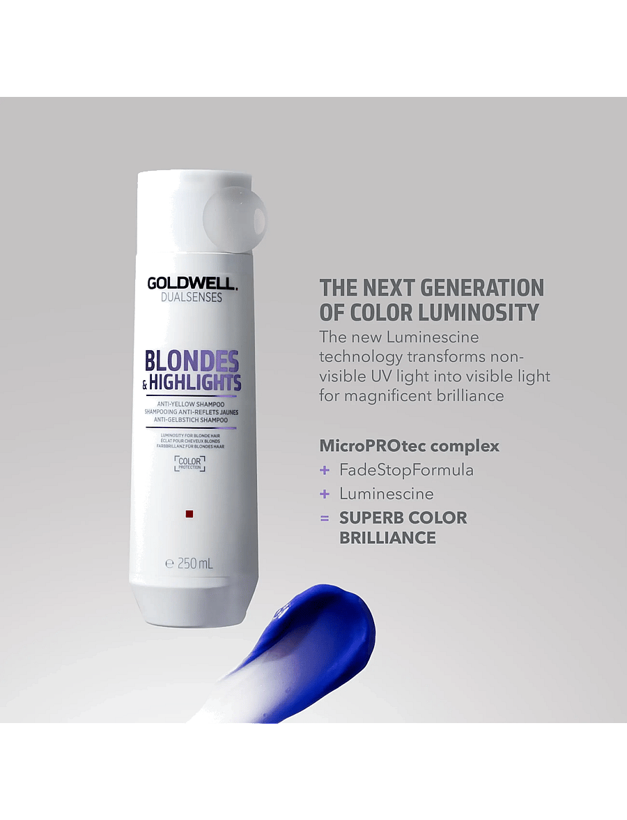 Goldwell - Goldwell Dualsenses Blonde & Highlights Anti-Yellow Shampoo 250 ml - hõbešampoon - coloured - 2