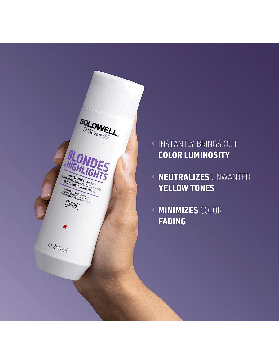 Goldwell - Goldwell Dualsenses Blonde & Highlights Anti-Yellow Shampoo 250 ml - hõbešampoon - coloured - 3